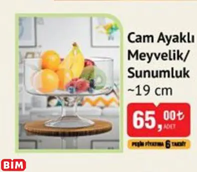 CAM AYAKLI MEYVELİK / SUNUMLUK